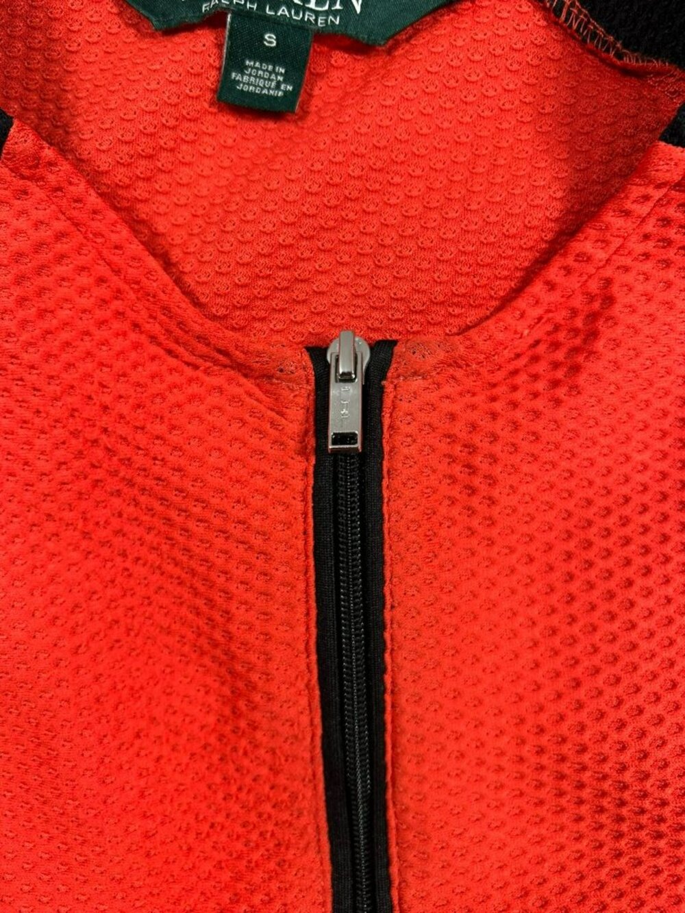 Lauren Ralph Lauren Women's Small Red Black Performance Long-Sleeve 1/4 Zip Pull - Picture 3 of 7